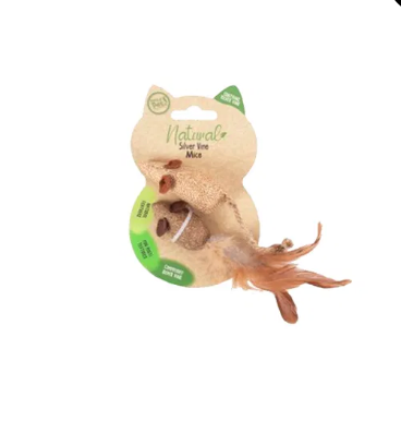 Pounce & Play SilverVine & Hessian Natural Mouse