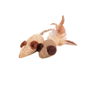 Pounce & Play SilverVine & Hessian Natural Mouse